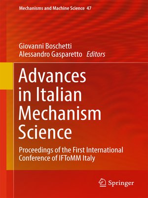 cover image of Advances in Italian Mechanism Science
